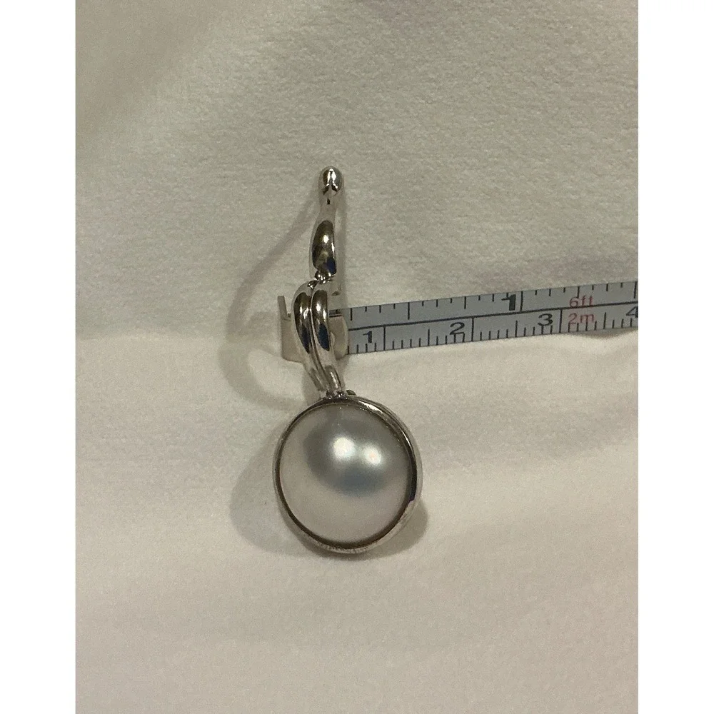 Sterling Silver Round Mother of Pearl Pendant 925 Fashion Jewelry